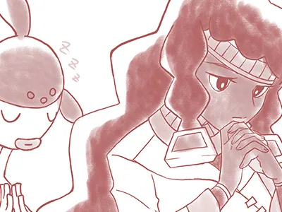 25/06 アニポケ 没イラスト…ブラッキーもっと大きかった